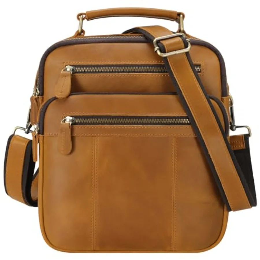 Leather Messenger Bag for Men Man Purse Crossbody Bags for Work Business