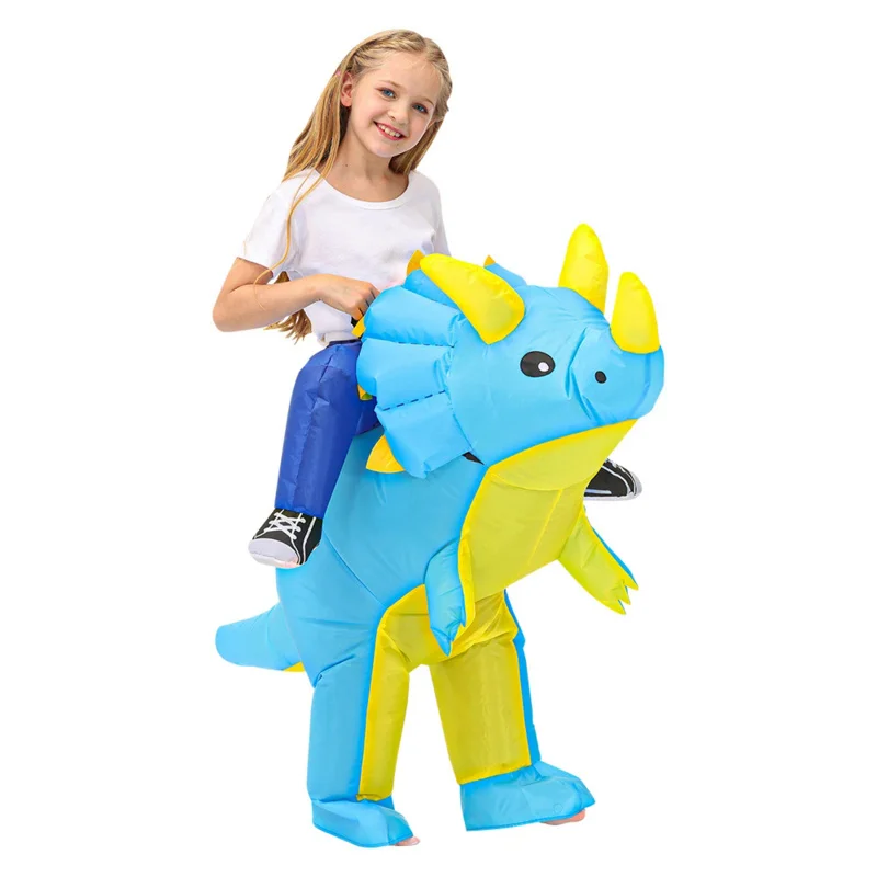 Disfraz inflable de dinosaurio para niños y niñas, traje de cosplay para fiesta, anime, Purim, Carnaval, dibujos animados, Halloween