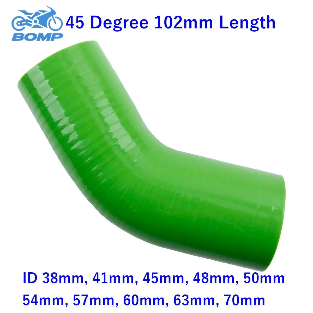 

Green 45 Degree Elbow General Silicone Hose Coolant Intercooler Tube Pipe ID 38mm 41mm 45mm 48mm 50mm 54mm 57mm 60mm 3 Or 4-Ply