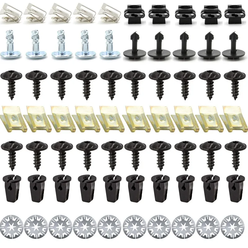 70pcs For AUDI A4 A6 A8 TT Undertray Engine Under Cover Fixing Clips Screw Bolt Kit Auto Fastener Tools