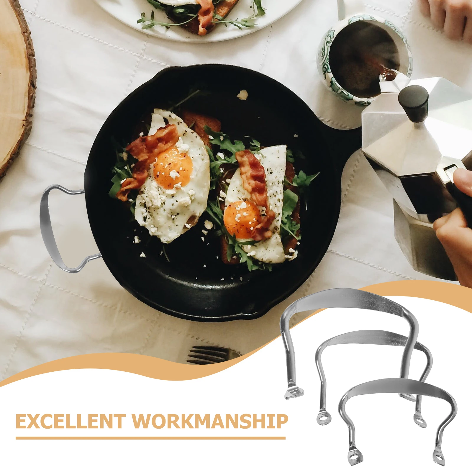 

1 Set Metal Tray Handles Replacement Pot Side Handle Nonskid Grip For Stockpot Steaming Boiler Kitchen Gadget Anti-Scald Sturdy