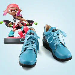 Splatoon Squid Cosplay Boots Shoes Blue Women Shoes  Halloween Party Shoes