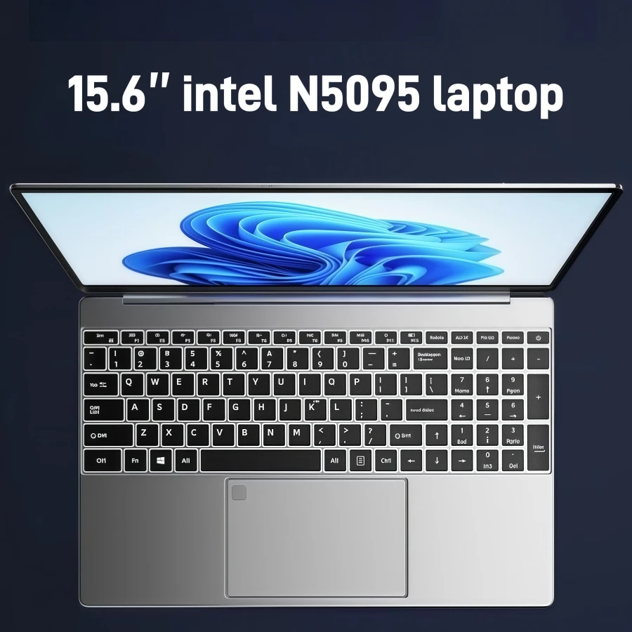 كمبيوتر محمول للألعاب Intel N5095 مقاس 15.6 بوصة، كمبيوتر محمول محمول، 16 جيجابايت، 32 جيجابايت DDR4 512G 1 تيرا بايت SSD IPS Windows11، صفقات لوحة المفاتيح بإضاءة خلفية