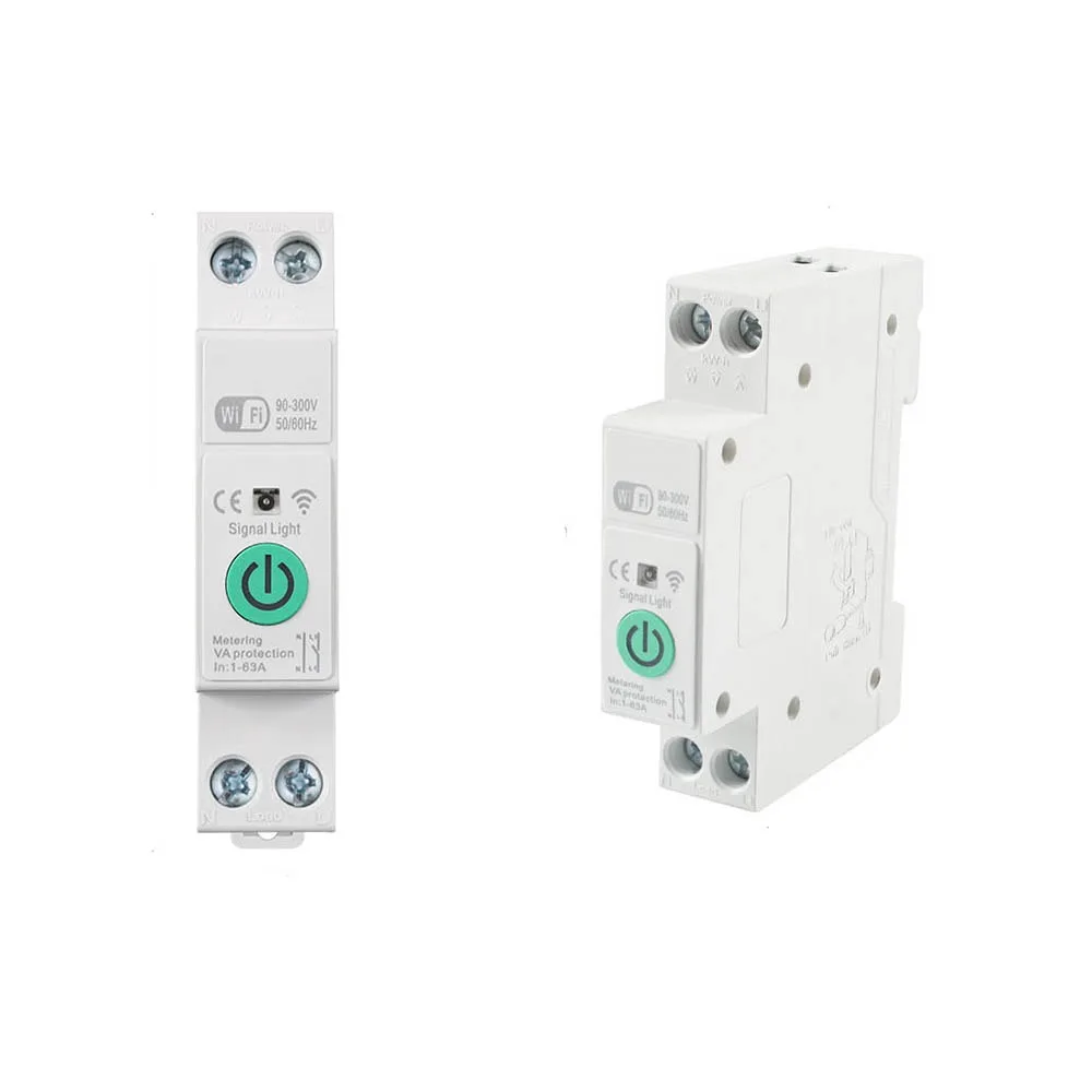 

Remote Voice Control Tuya WiFi Smart Circuit Breaker Energy Kwh Metering Monitoring Smart WiFi Circuit Breaker Switch 1-63A 1P