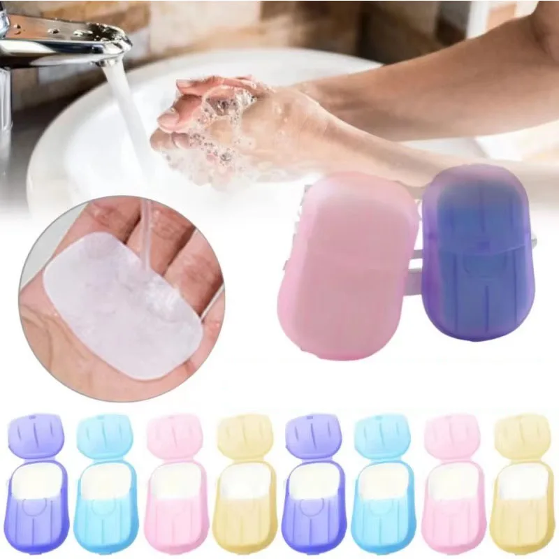 1-30 box Badezimmer Einweg Seife Papier Praktische Reise Seife Papier Waschen Hand Bad Sauber Duftenden Mini Papier Scheibe seife
