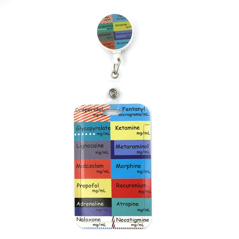 Doctor Nurse Medical Card Holder Lanyard Colorful Retractable Badge Nurse Doctor Student Exhibition ID Card Clips Badge Holder