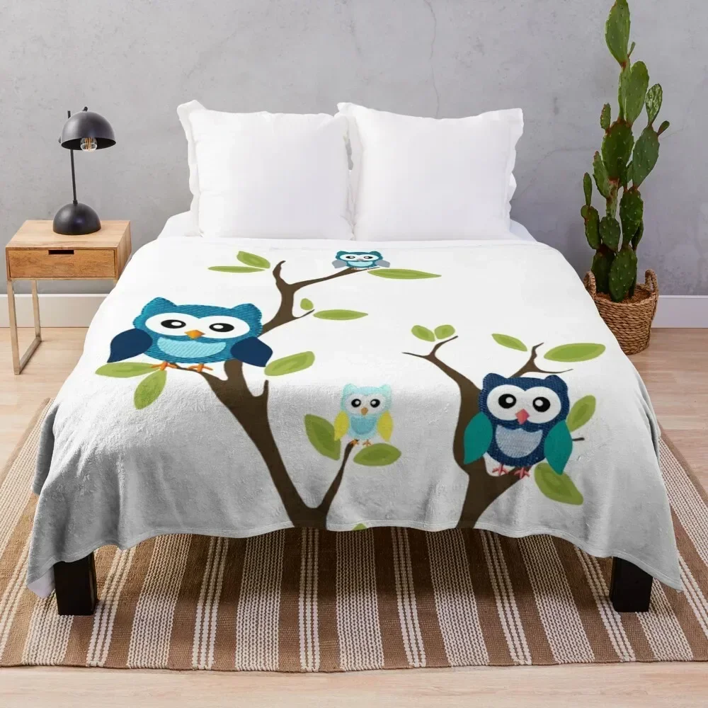 

Wise Owls- Large Size Design Throw Blanket Lightweight Warm Blanket for Indoor Outdoor Use