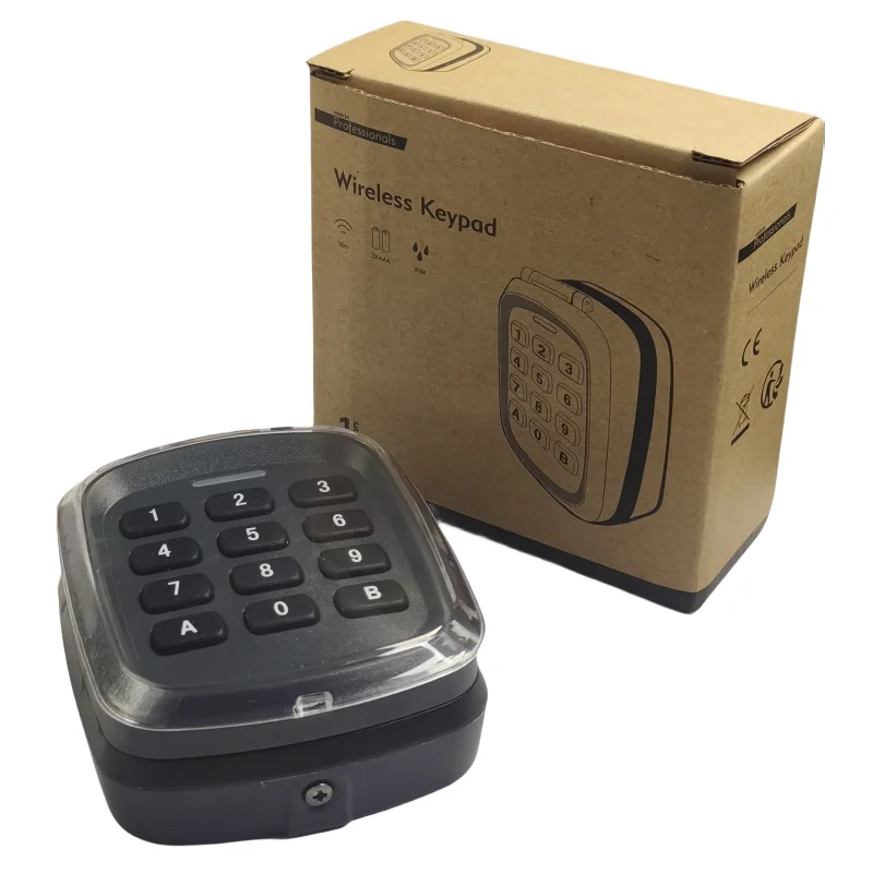 White Or Black 12 Keys Metal Keypad For Door Control System 433.92mhz Gate Wireless Keypad