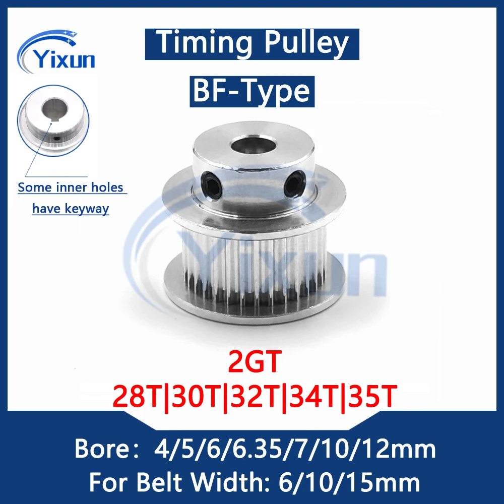 

2GT G2M 28 30 32 34 35 Teeth Timing Pulley Bore 4/5/6/6.35/8/10/12mm Fit Belt Width 6/10/15mm GT2 Synchronous Belt Pulley 28 30T