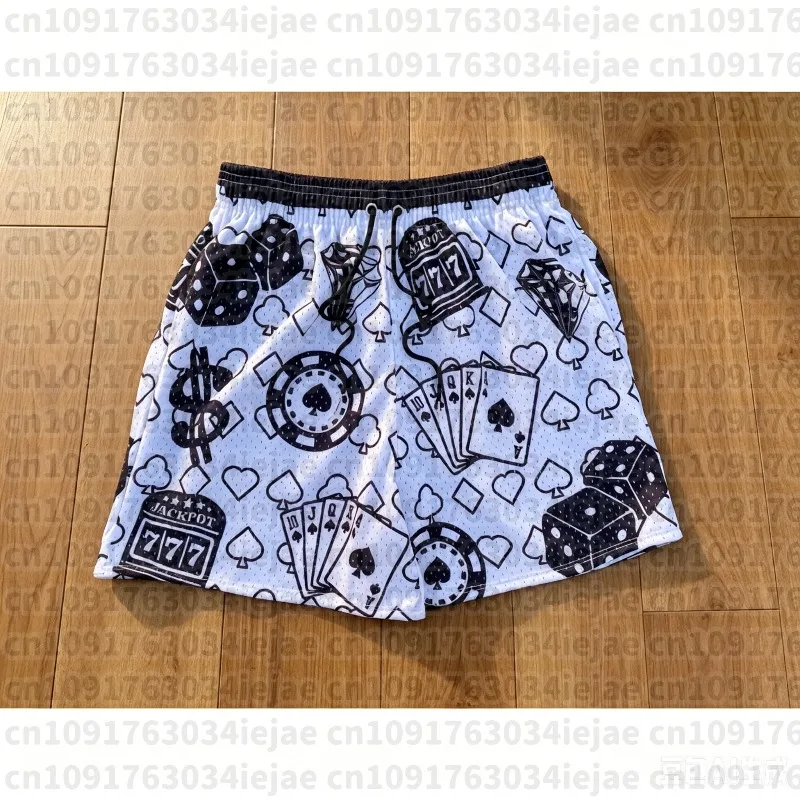Life Is Like Gambling Street Fashion Men's Athleisure Shorts Summer Quick-dry Soft Lightweight Swim Shorts