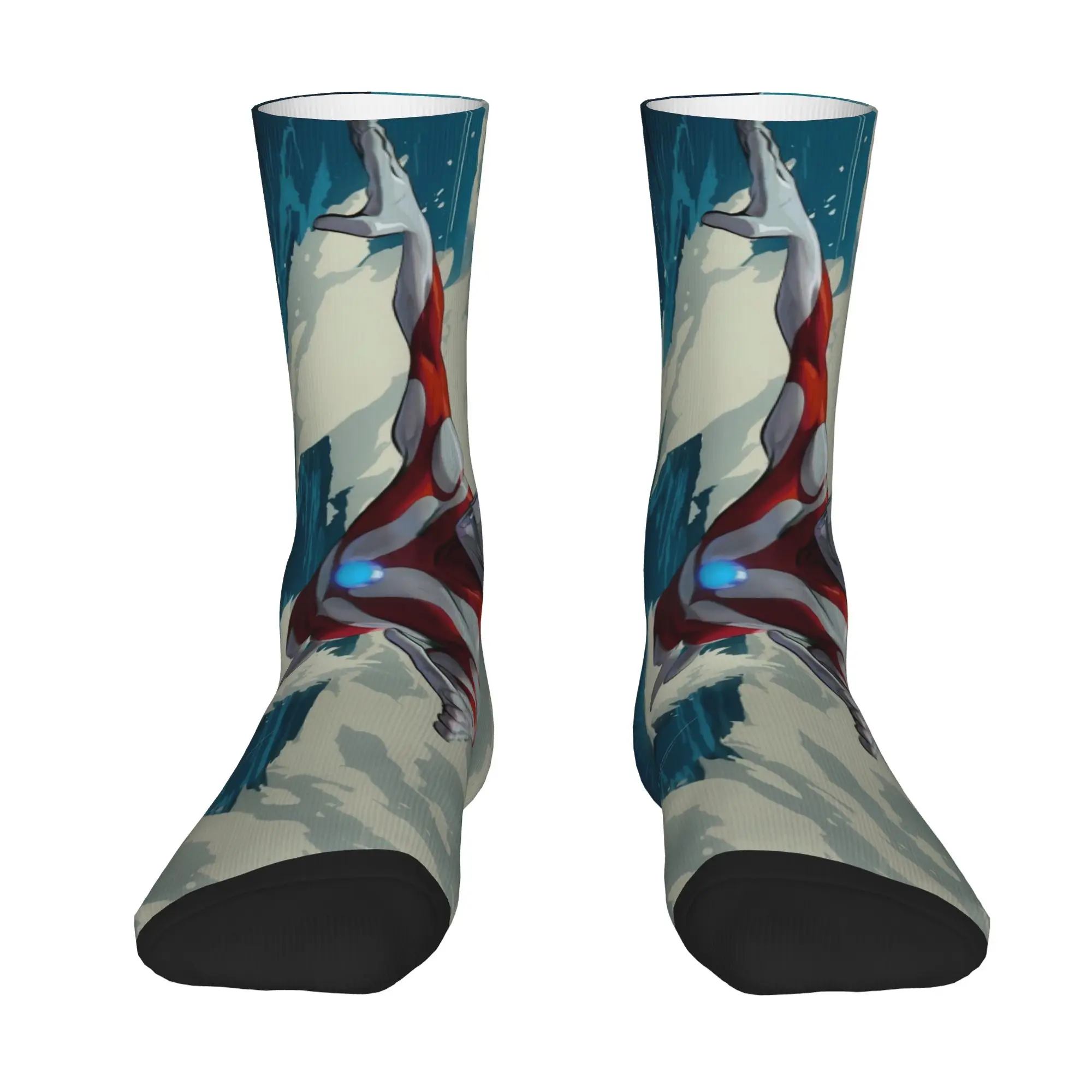 Funny Sock BANDAI Ultraman 19 Hip Hop Seamless Pattern Printed Men Socks Casual Men's Socks