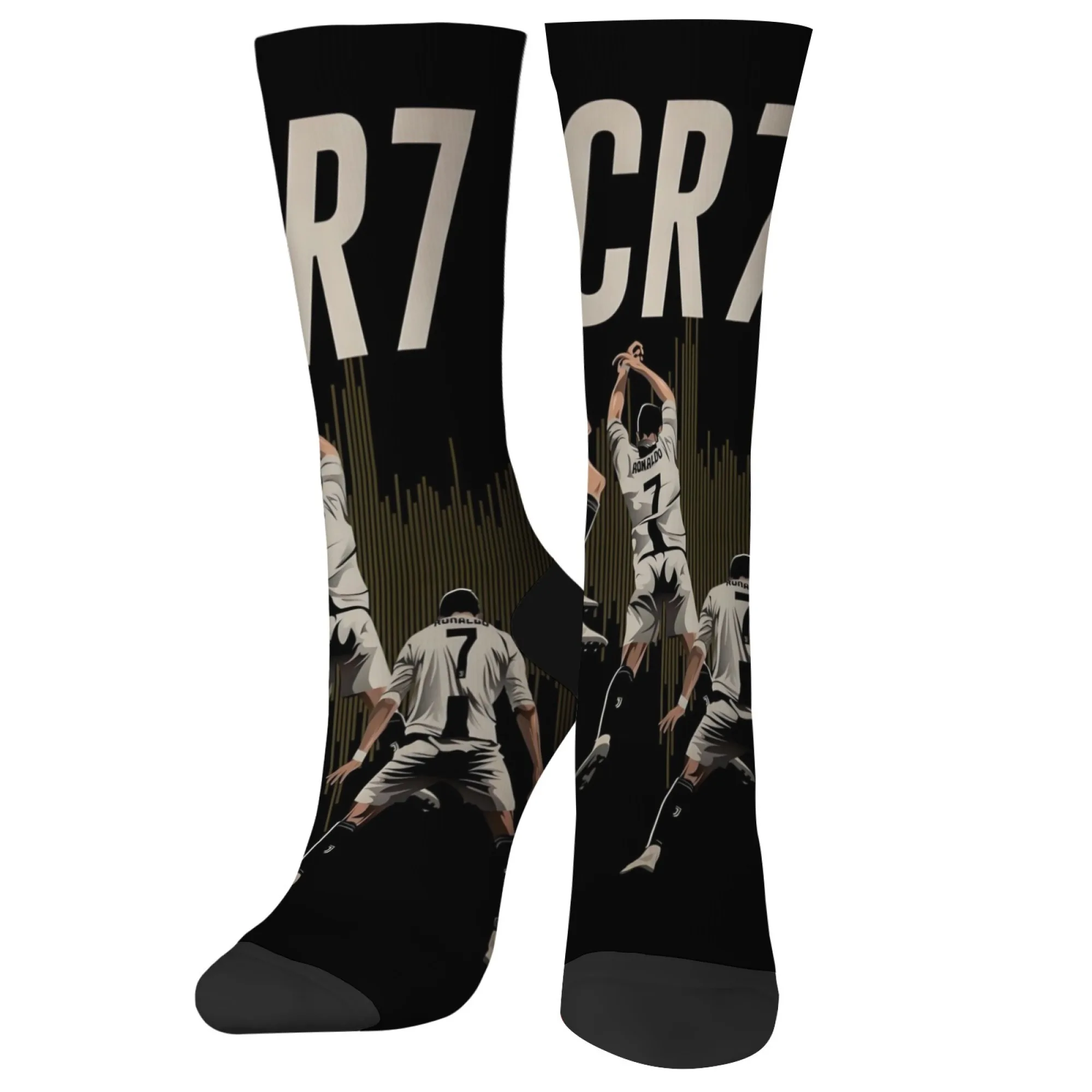 ผู้ชายสนุกถุงเท้า CR7 Cristiano Ronaldo ถุงเท้า Street บุคลิกภาพแนวโน้มสบาย Breathable ถุงเท้าของขวัญวันเกิด unisex