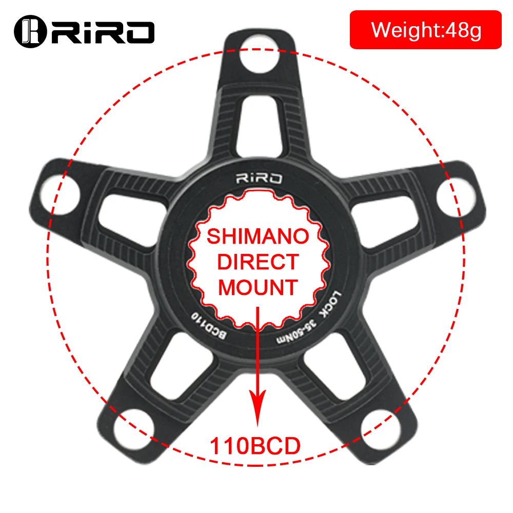 RIRO 4-armiger Kettenblatt-Adapter für Easton EC90 XXE 5-Bolts Spider für Shimano Direct Mount auf 110BCD/130BCD Konverter R7000 R8000 – Detail 7
