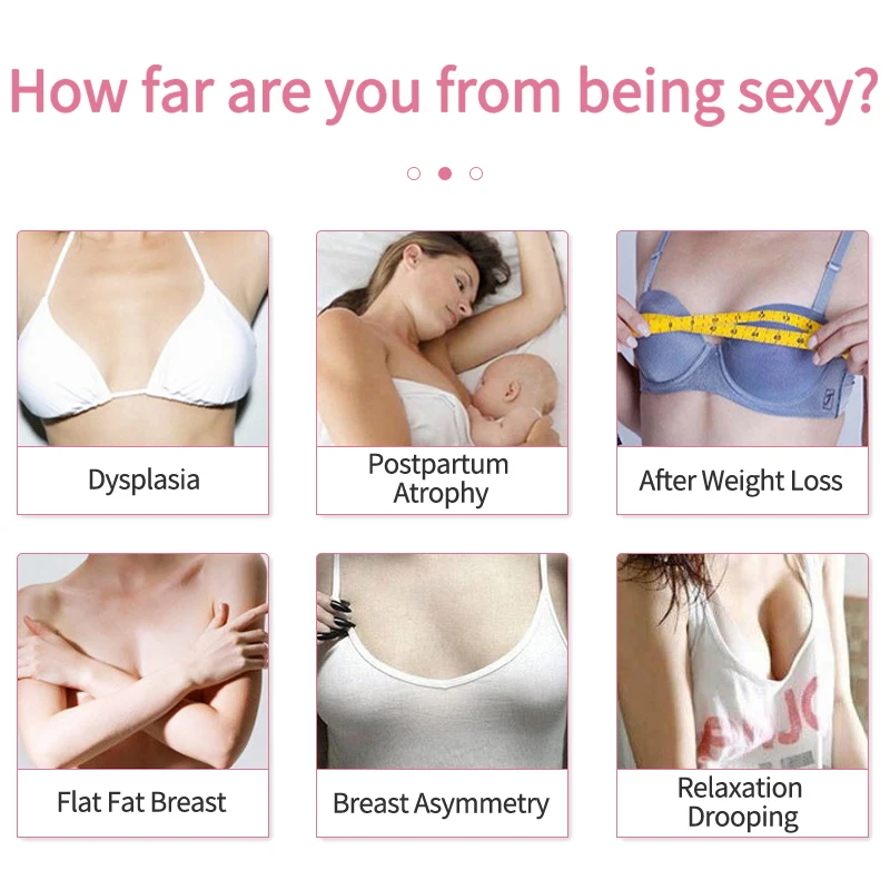 Natural Breast Enhancement Oil for Firming & Lifting - Fast Results Natural Breast Enlargement  Lift Serum Enhancer for Growth