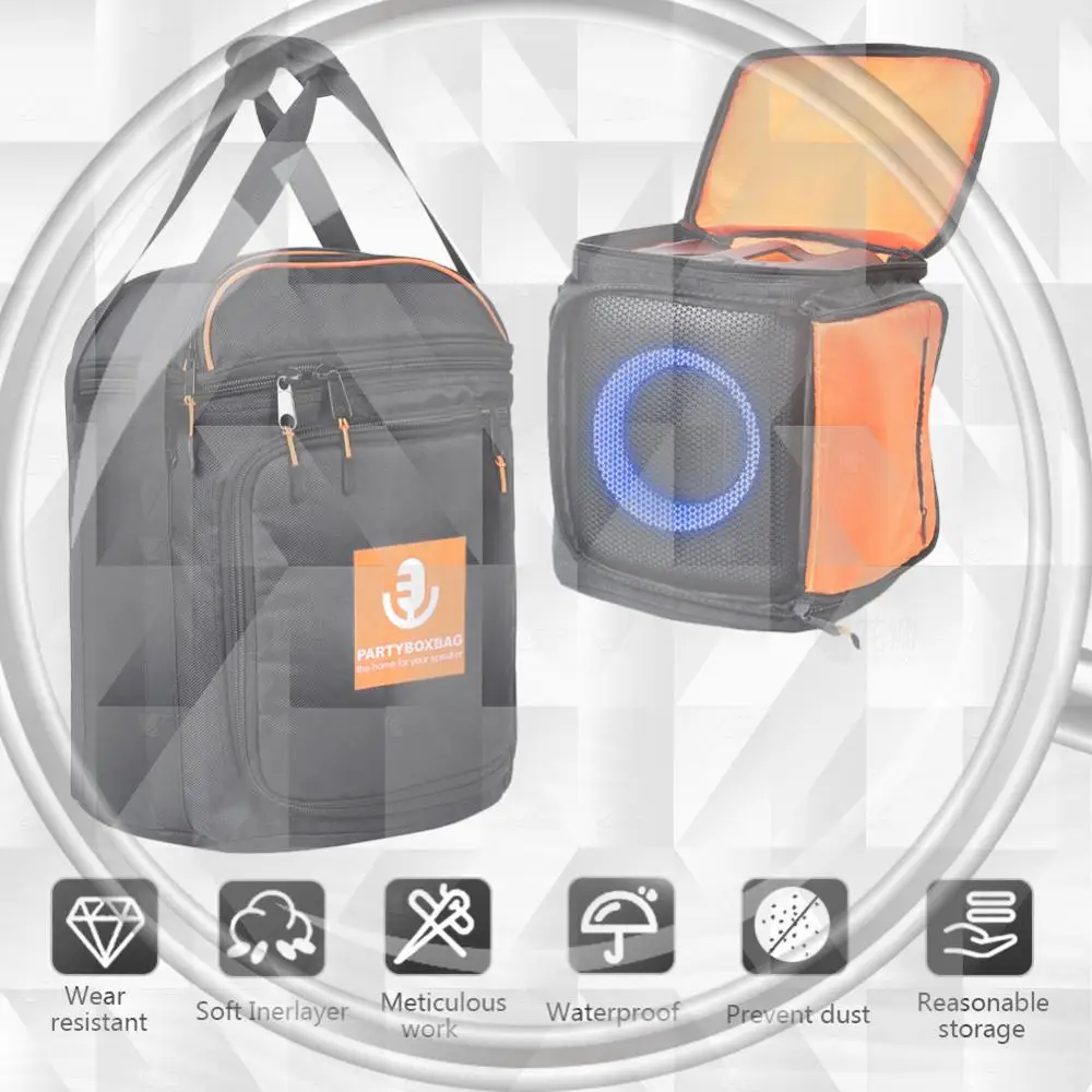 

Waterproof Bluetooth-compatible Speaker Storage Bag with Adjustable Strap Travel Carrying Case for PartyBox Encore Essential
