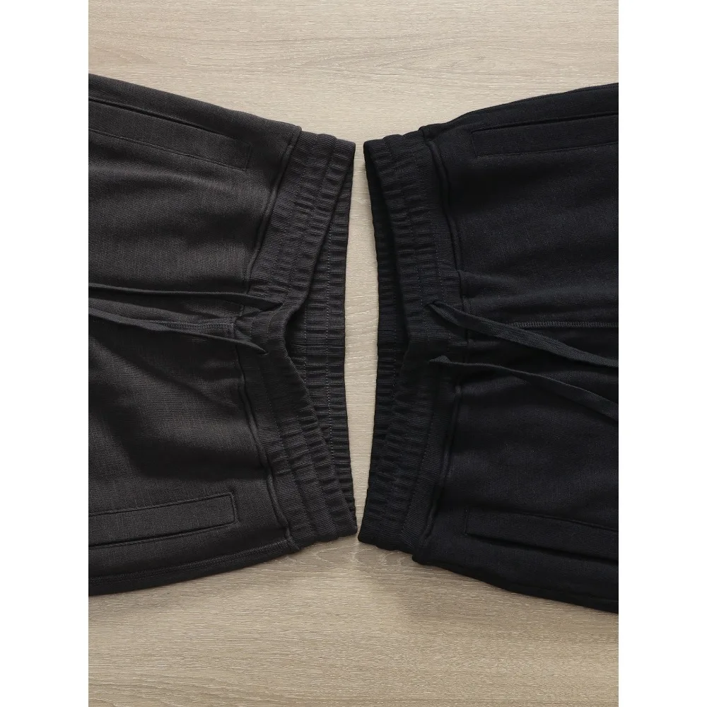 Pantaloni sportivi casual in pile caldo retrò Pantaloni slim fit in puro cotone autunno e inverno da uomo Pantaloni con coulisse in vita elastica