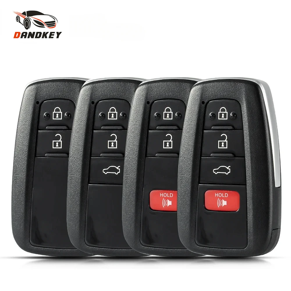 Dandkey Smart Remote Car Key Case Fob Shell для Toyota Camry RAV4 Avalon Corolla C-HR Prius 86 GT86 Highlander Mirai