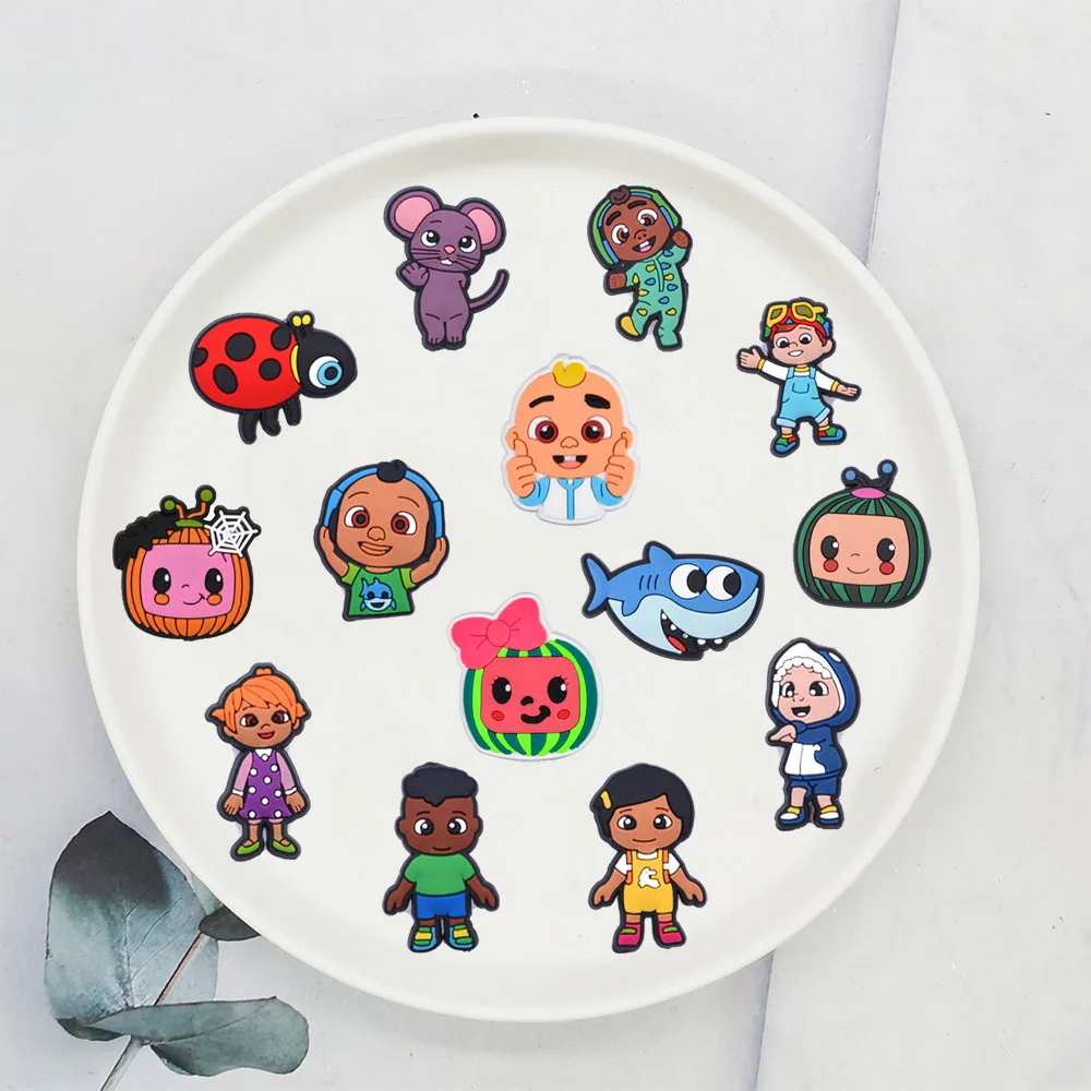 1-100 قطعة MINISO جديد البطيخ الطفل سلسلة البلاستيكية إكسسوارات أحذية صالح مع ثقب الأساور DIY بها بنفسك انفصال مقاوم للماء هدايا الاطفال #4