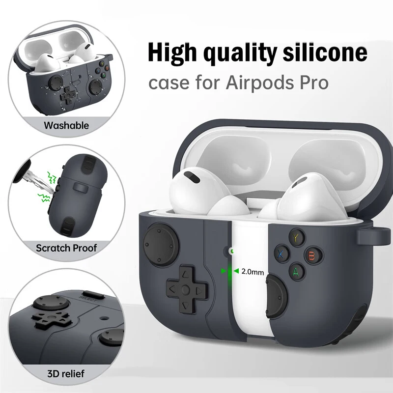 Fundas para Airpods Pro 2 3D Gamepad Gameboy, accesorios para auriculares, Fundas protectoras suaves para Airpods 1/2024, novedad de 2/3