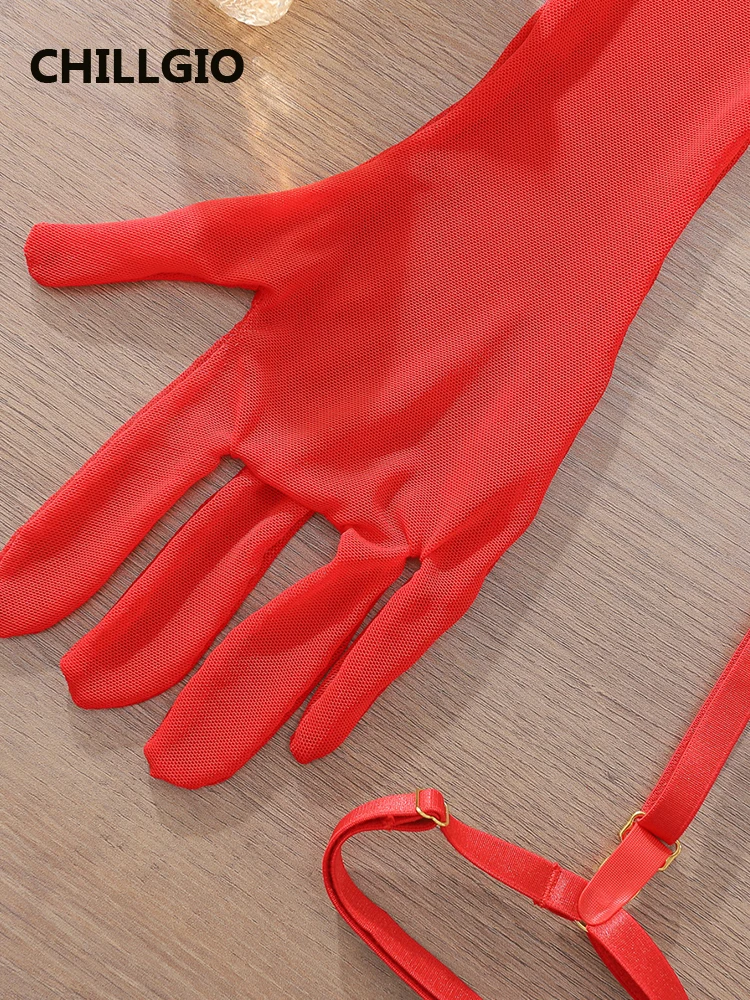 CHILLGIO Donne Sexy Cuore Ricamo Tute di Pizzo Guanti Maglia di Un Pezzo Tutina Ins Trasparente Erotico Halter Pagliaccetti Lingerie