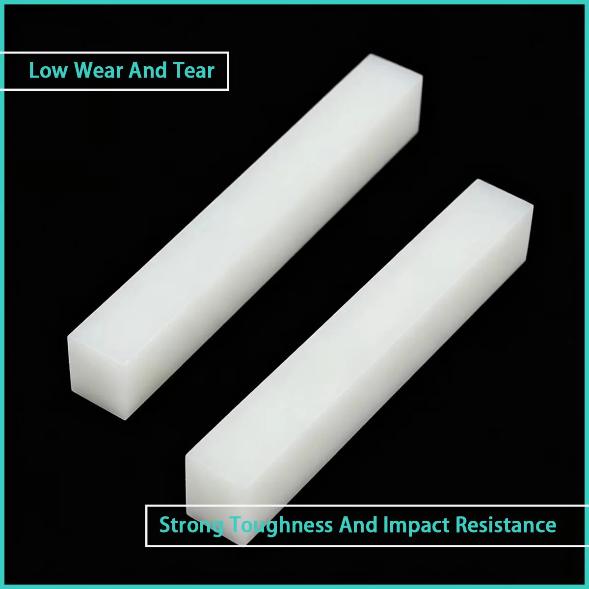 2mm -50mm thick white nylon square strip for mechanical transmission, tooling accessories, etc