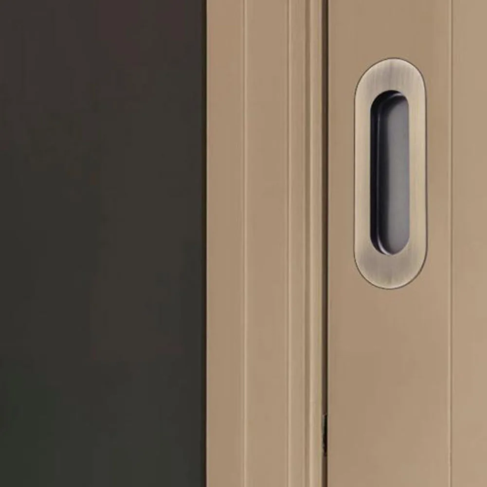 جديد جودة عالية مقبض مقابض الأبواب جزءا لا يتجزأ من فلوش سحب الباب 120*40 مللي متر 1 قطعة 4 مللي متر المسمار خزانة غير مرئية الفولاذ المقاوم للصدأ #3