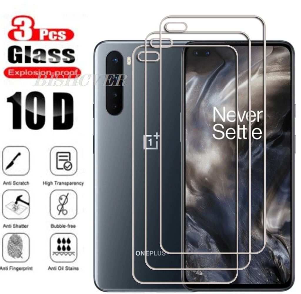 3pcs 9H Tempered Glass For OnePlus Nord 6.44