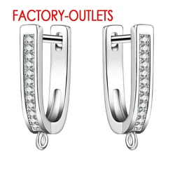 Fast Shipping New 925 Sterling Silver Jewelry Fittings Women Wedding Earrings With Full Austrian Crystal Micro Inlay Top Sale