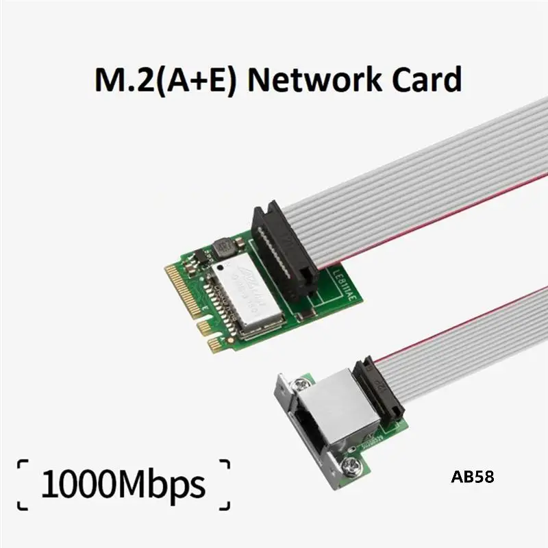 Network Cards M.2(A+E) Network Card 1000Mbps Gigabit Ethernet 10/100/1000M RJ45 LAN Network Adapter For Computer PC Durable