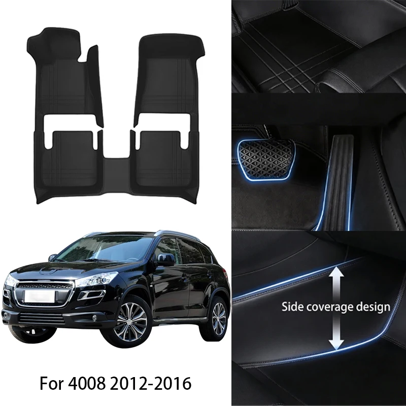 

Комплект автомобильных ковриков из искусственной кожи на заказ для Peugeot 4008, 5008, 3008 (5 мест), 2011-2023 гг. – Роскошный полный комплект аксессуаров для интерьера автомобиля