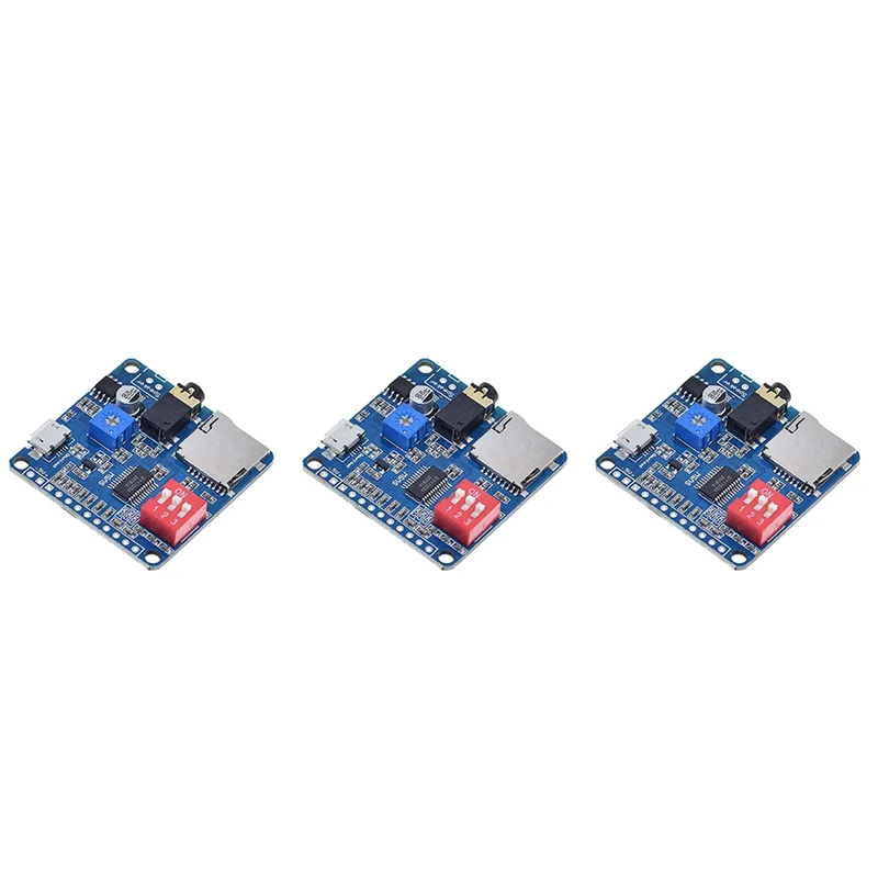 

【Сlash-Deal!】3X DY-SV5W Модуль воспроизведения голоса для MP3 Музыкальный плеер Усилитель воспроизведения голоса 5 Вт SD/TF-карта Встроенный UART I/O Tr