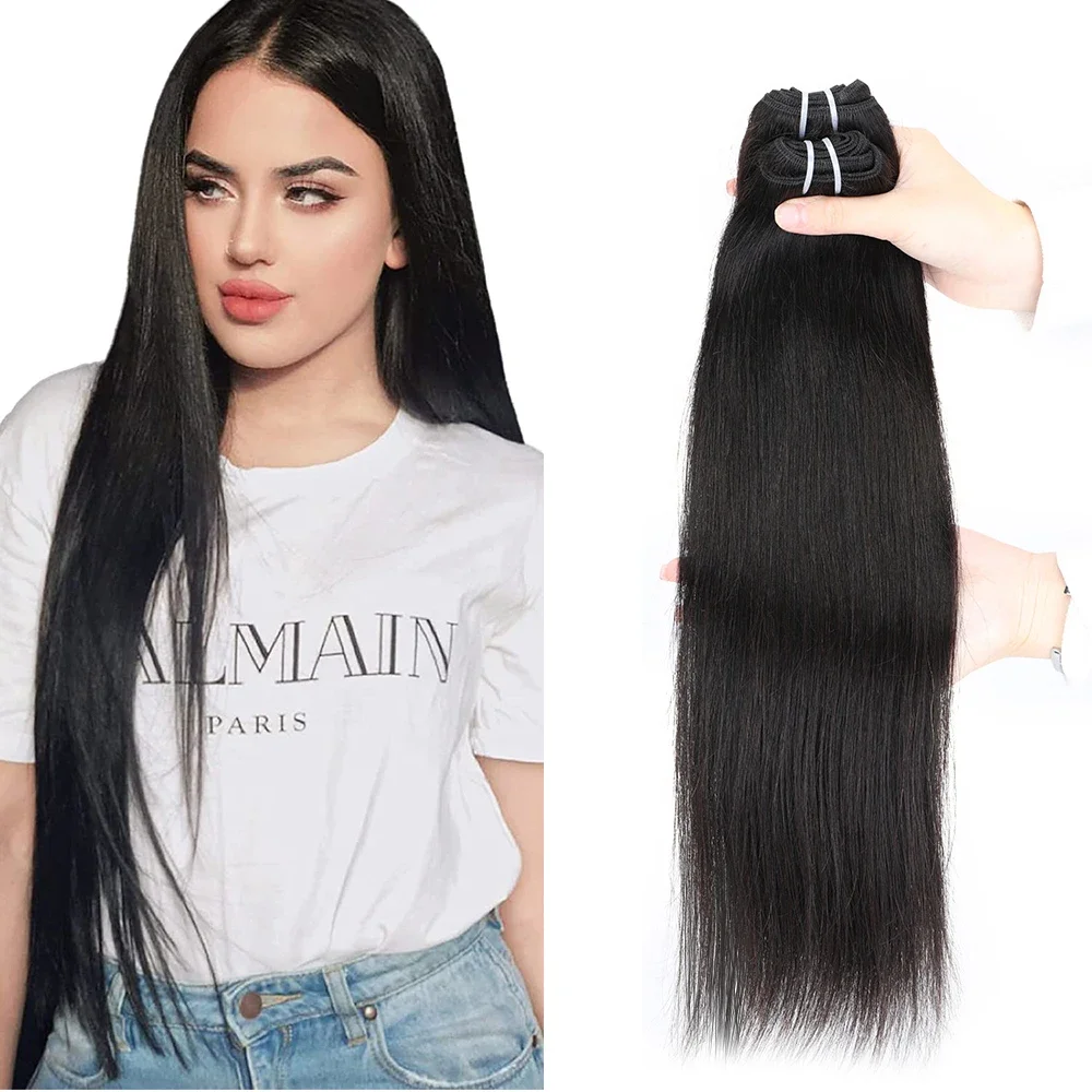 

18 20 Inch Human Hair Bundles with 4X4 Hand Tied Closure Brazilian Straight Remy Weave Bundles with Closure Pre Plucked Hair