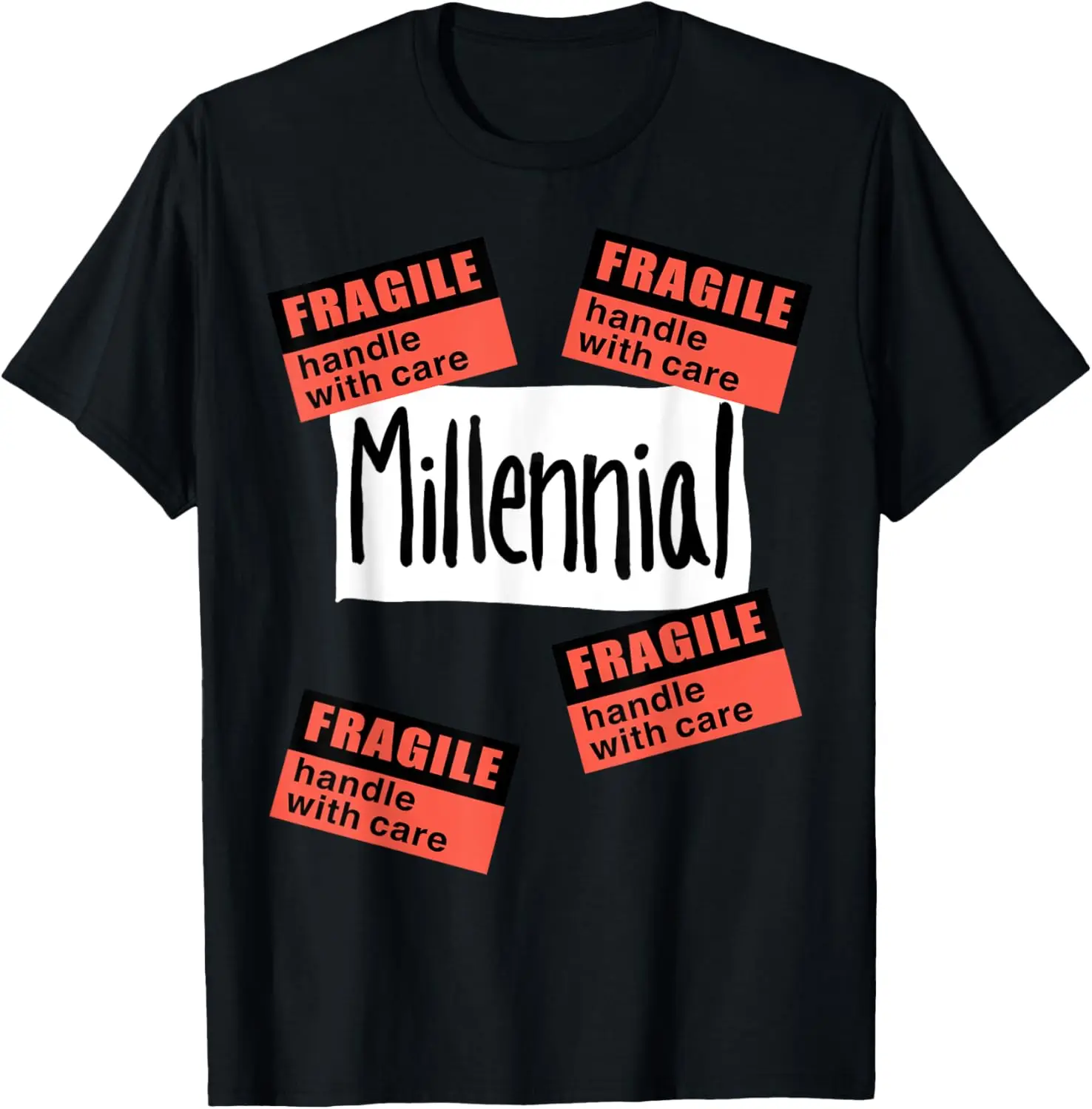 

Millennial Halloween Costume | Fragile Handle With Care T-Shirt