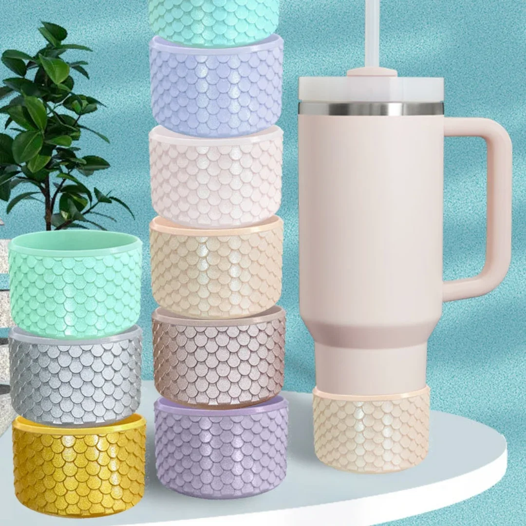 

Silicone Boot Sleeve For 40oz 30oz Tumbler Protective Water Bottle Bottom Bumper Silicone Cup Cover Kitchen Accessories Cup lid