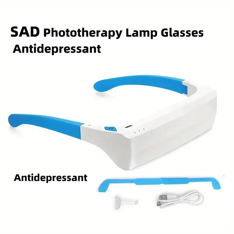 SAD Lichttherapie Bril Depressie Stemmingstherapie Lamp Draagbaar Led Licht Anti Reisziekte SAD Therapie Fototherapie Bril