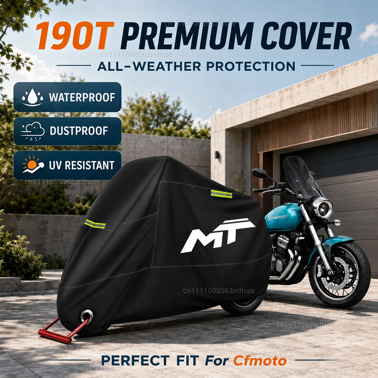 

All Season Motorcycle Cover Rainproof Dustproof UV Protection 190T Oxford Cloth For For Cfmoto Cf moto 450Mt 650Mt 700Mt 800Mt