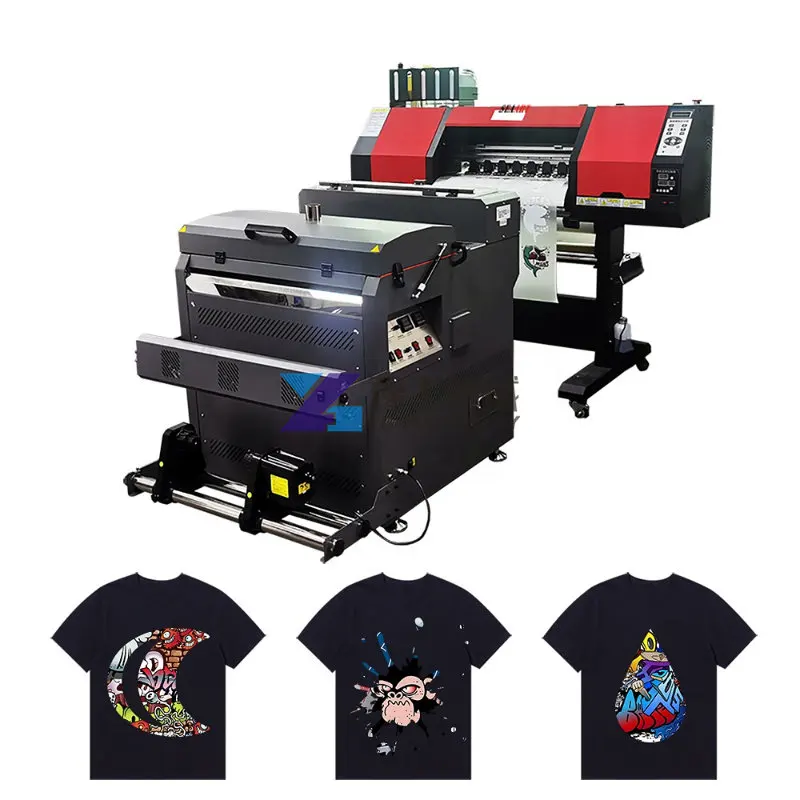 White Ink Direct To Film Printer Plastisol Offset Heat Transfer Inkjet Printing Machine XP600 DTF Printer with Shaker and Dryer