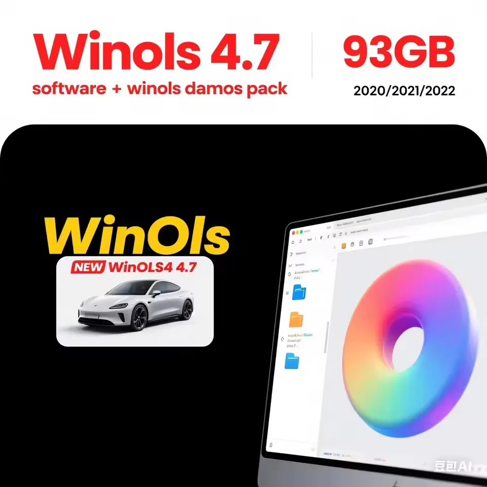 4 in 1 Winols 4.7 Full Activated +108GB Damos Windows 7 10 11 No virtual Multi-language +ECM TITANIUM 1.61 + IMMO SERVICE Tool