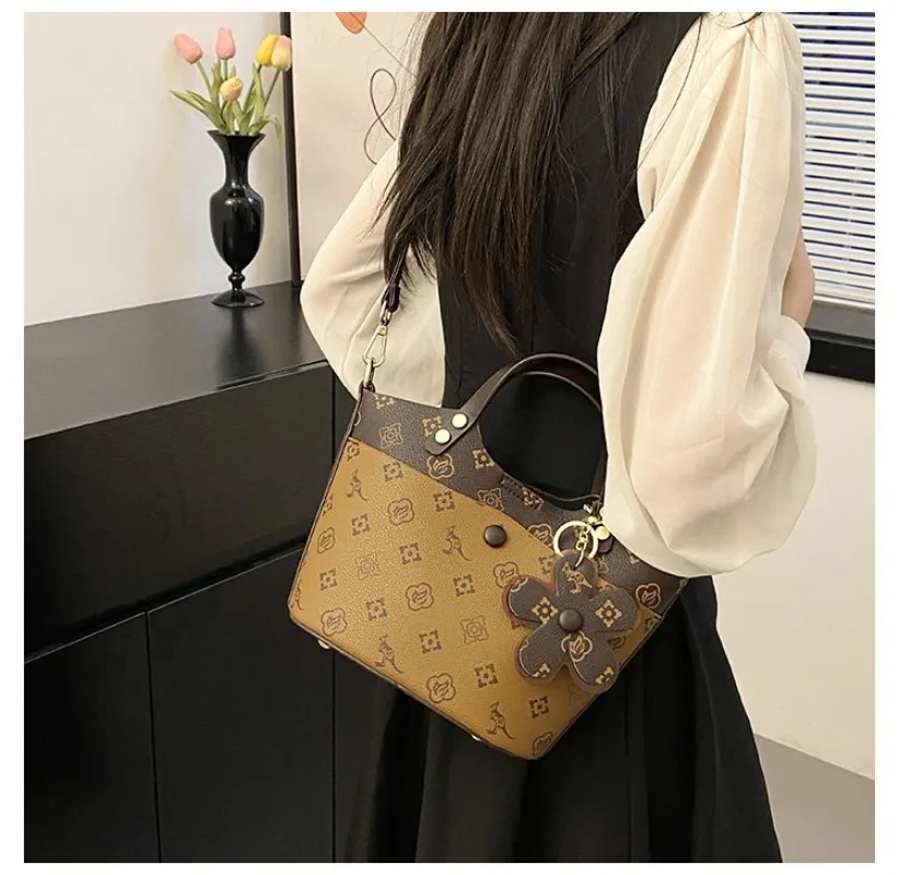 

Новая женская модная сумка через плечо — универсальная классическая сумка-ведро для воды в стиле ретро, элитная повседневная одежда