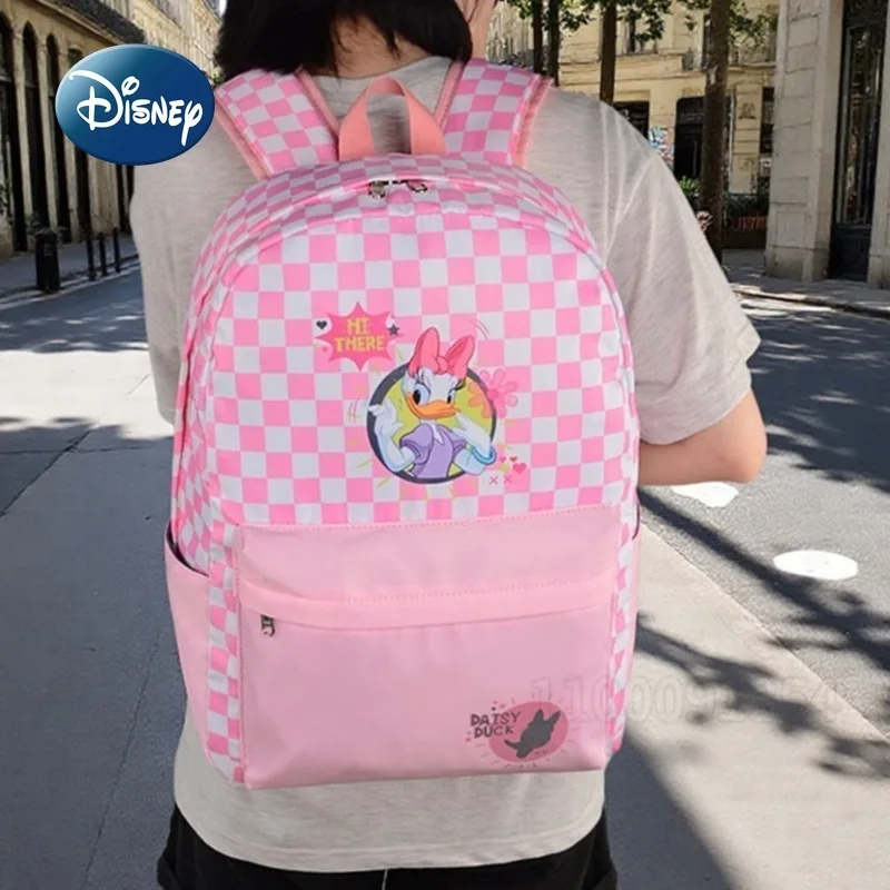 حقيبة مدرسية للبنات باللون الوردي الجديد من ديزني ذات سعة كبيرة حقيبة ظهر عصرية للفتيات خفيفة الوزن ذات سعة كبيرة حقيبة ظهر نسائية عالية الجودة #2