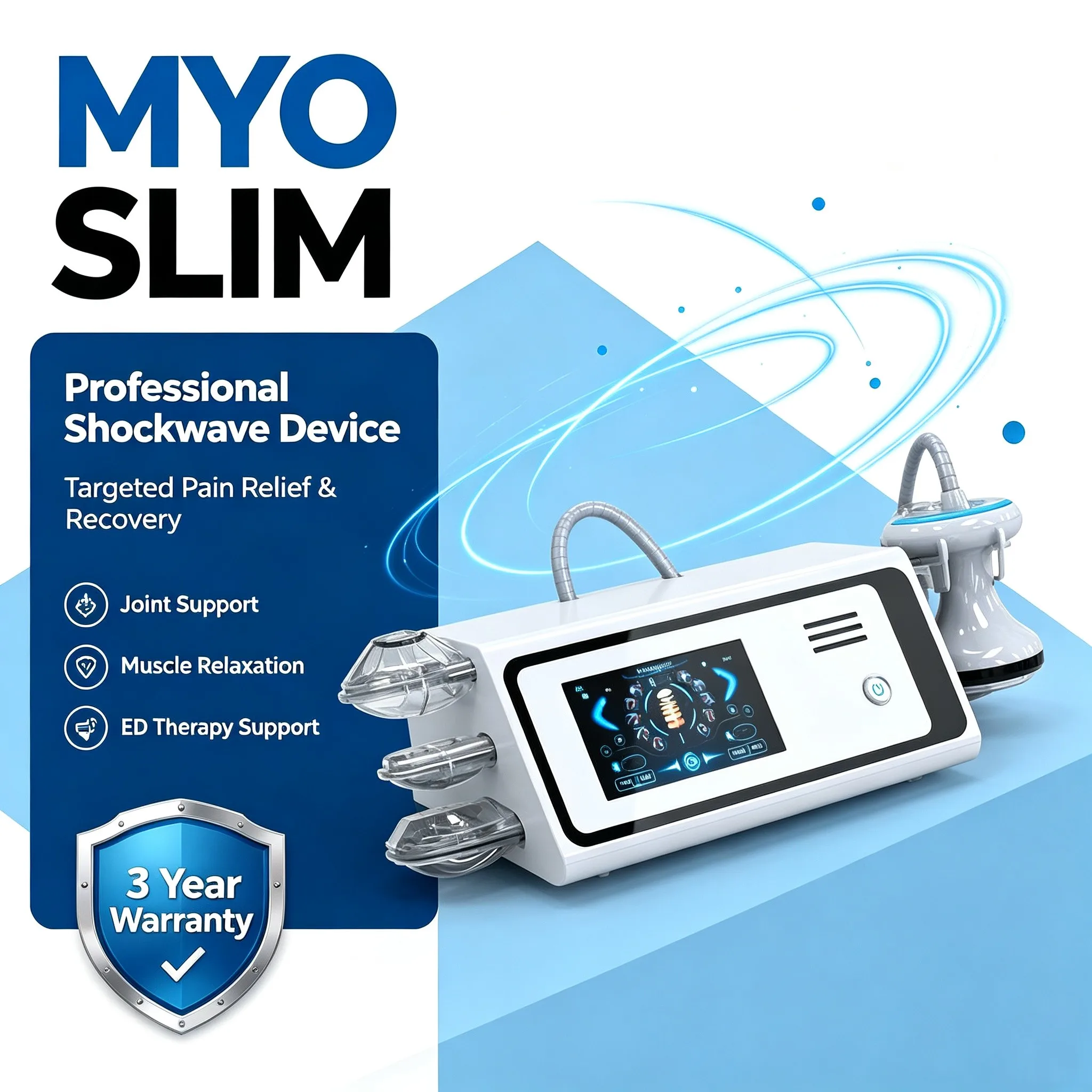 Shock Wave For Muscle Relax Skin Rejuvenation Pain Relief Piezoelectric Focused Shock Wave Rehabilitation Therapy Beauty Machine