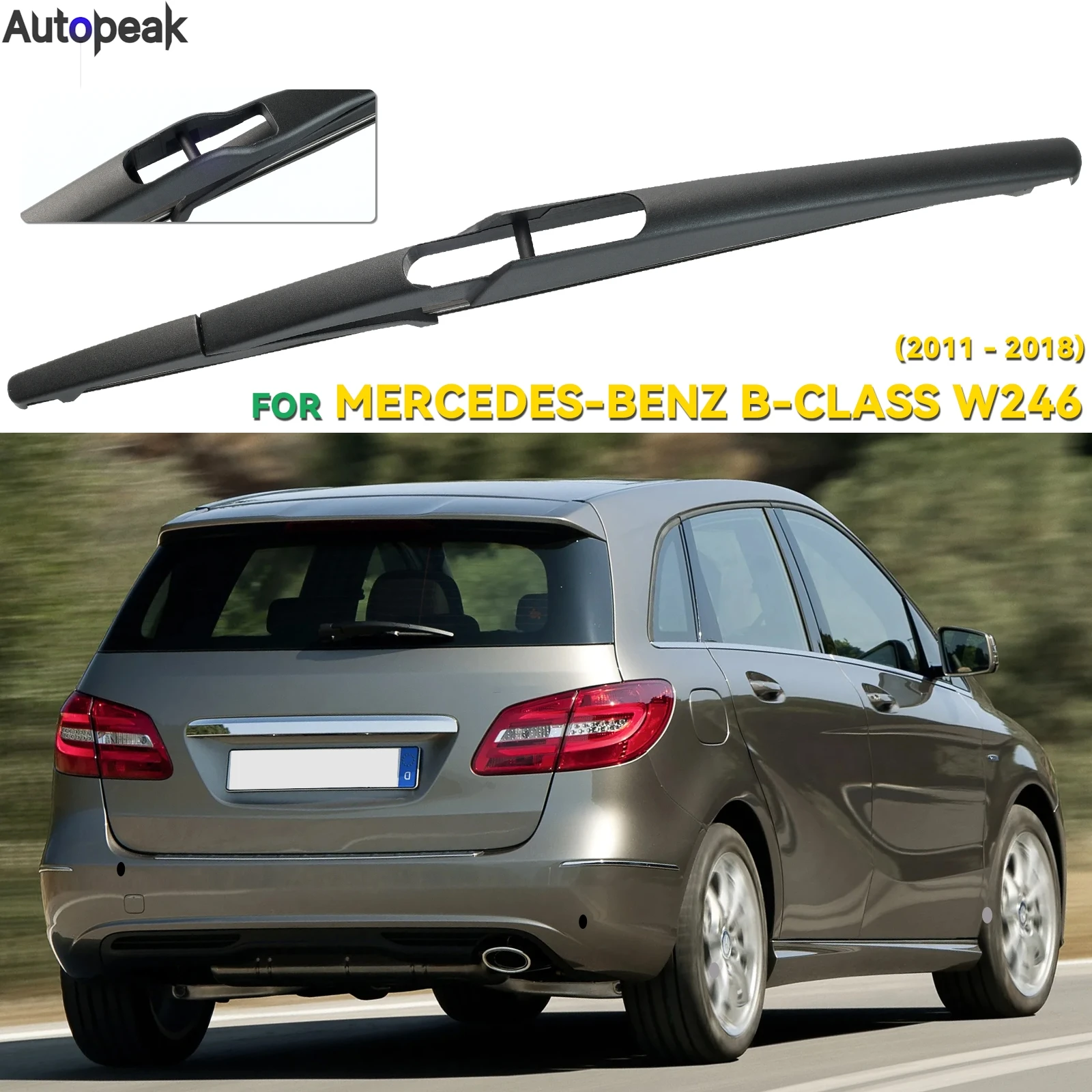 

Rear Wiper Blade A2468201045 For Mercedes Benz B180 B200 B260 W246 2012 - 2019 Windshield Window Car Accessories Tailgate Wondow