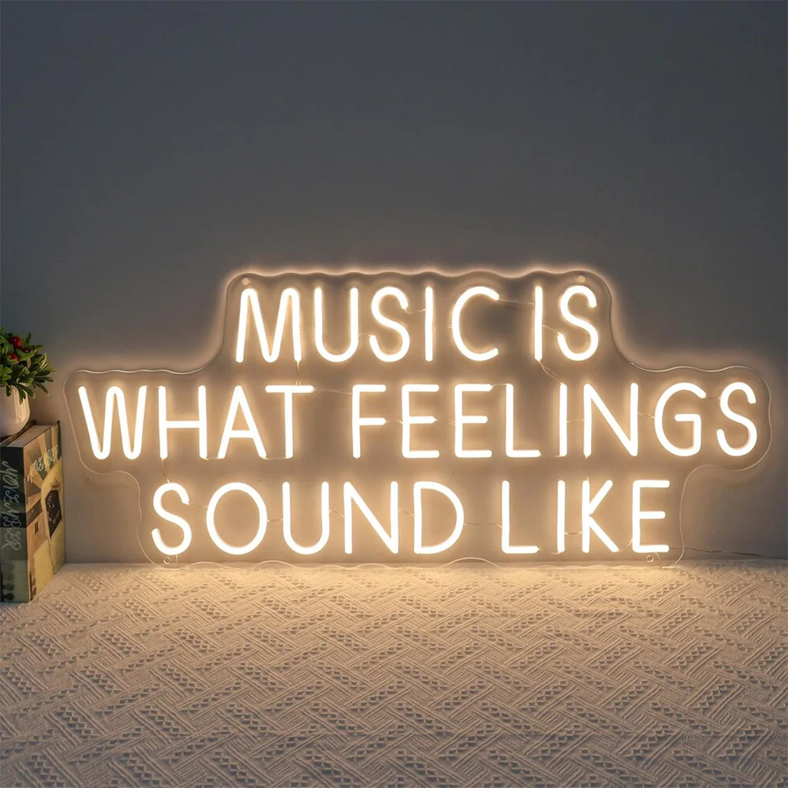 

Music Is What Feelings Sound Like Neon Sign Music Room Bedroom Wall Decor Music Studio Decor Music Lover Gift Idea