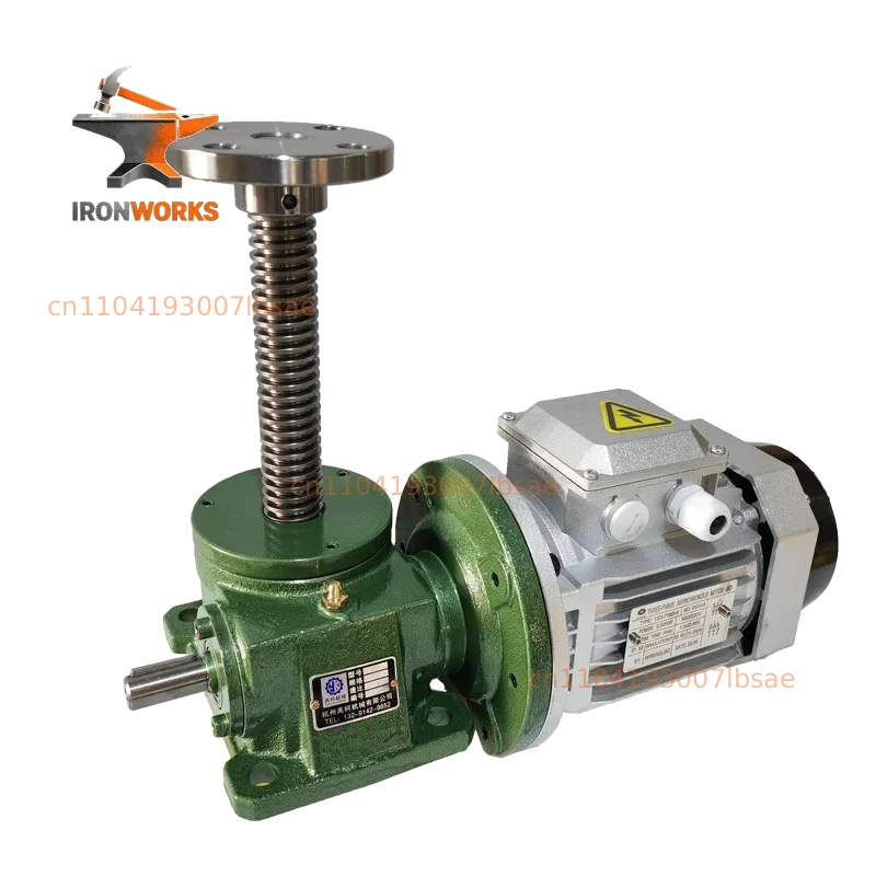 SWL electric screw elevator worm wheel and worm hand operated small lifting platform