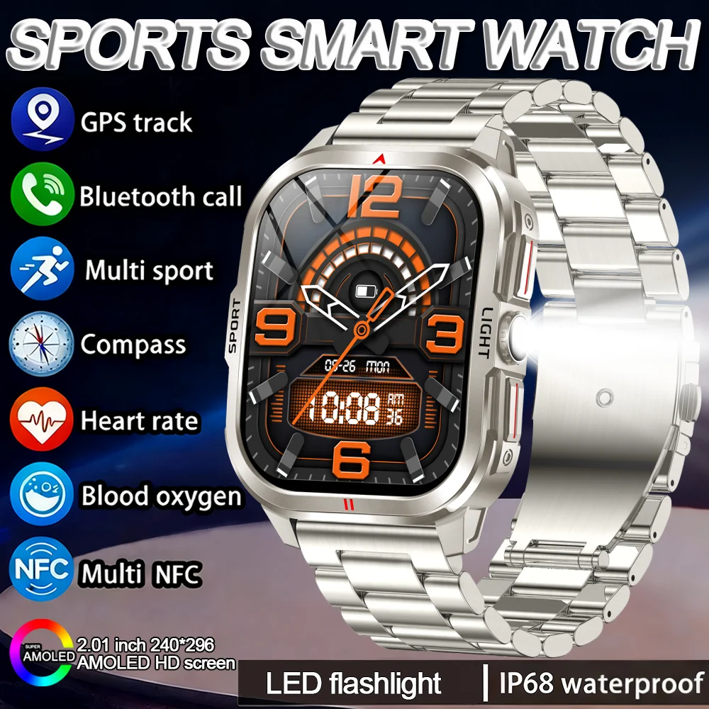 

DAORKOW NEW Military grade Curved screen Man Smart Watch 3D UI Bluetooth Call Fitness 3ATM Waterproof Outdoor Sport Smartwatch