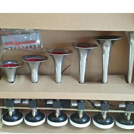 Klaxon 12v 8 geluiden luchthoorn muziekhoorn vrachtwagenonderdelen