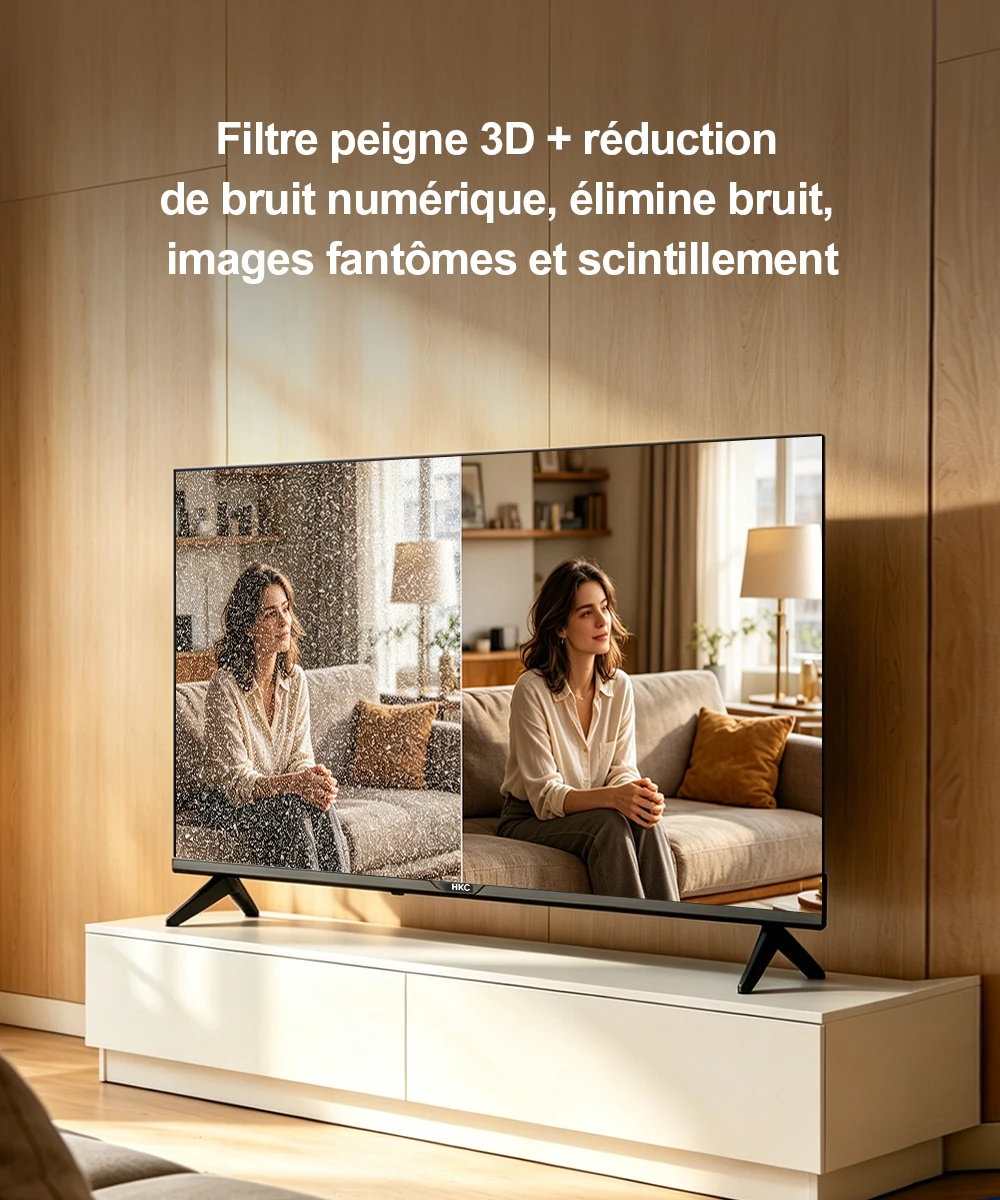 TV HKC 42 Pouces FHD Smart — VIDAA · Dolby Audio · HDR10 S5f89ecb38da242a98d4d5895a0c60dbaU