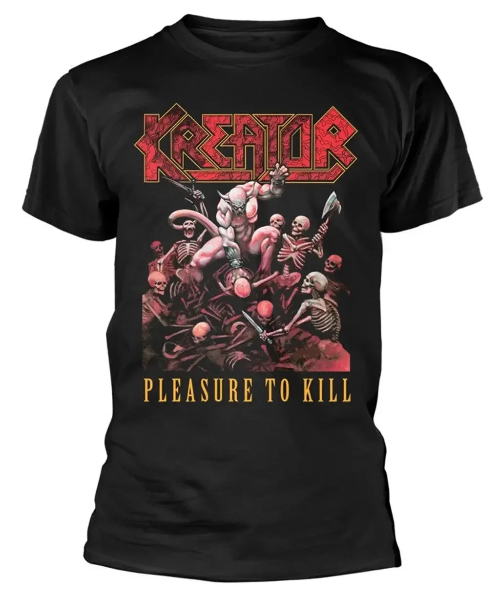 Kreator Pleasure To Kill T-Shirt - OFFICIAL Camiseta Short Sleeve Men\'s Clothing y2k tops fugees