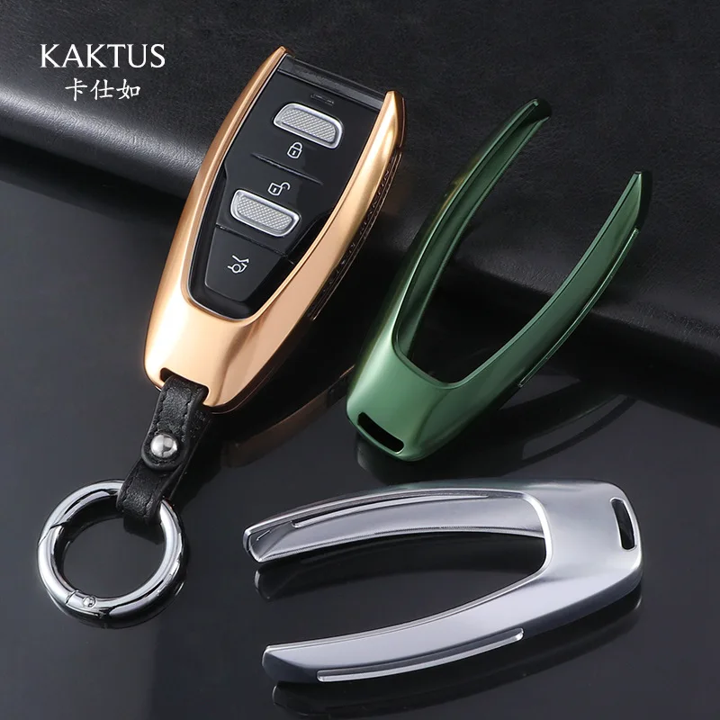 Fashion Metal Car Key Case Purse Cover For Aston Martin DBX Key Chain Aluminium Alloy Personalized Car Accessories