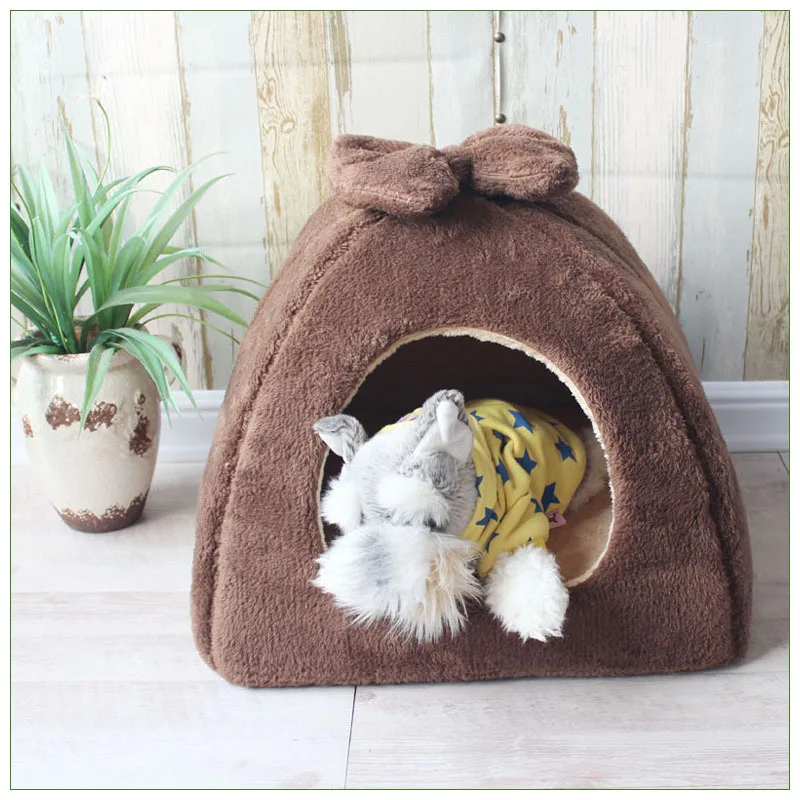 Winter Warme Haustier Hund Haus Katze Bett Matte Abnehmbare Zwinger Nest Haustier Korb Weiche Bequeme Kätzchen Schlafen Haustier Nest Katzen Produkt – Detail 1